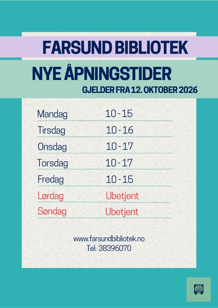 Lenke til artikkel: Nye åpningstider ved Farsund bibliotek